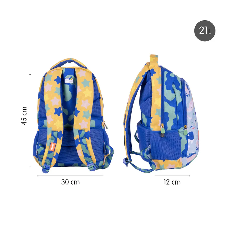 Milan Odyssey Special Series 2 Zip Skolryggsäck 21l, Blue