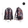 Milan Skolryggsäck Med 2 Dragkedjor Fingrar Specialserie 21l, Multicolor