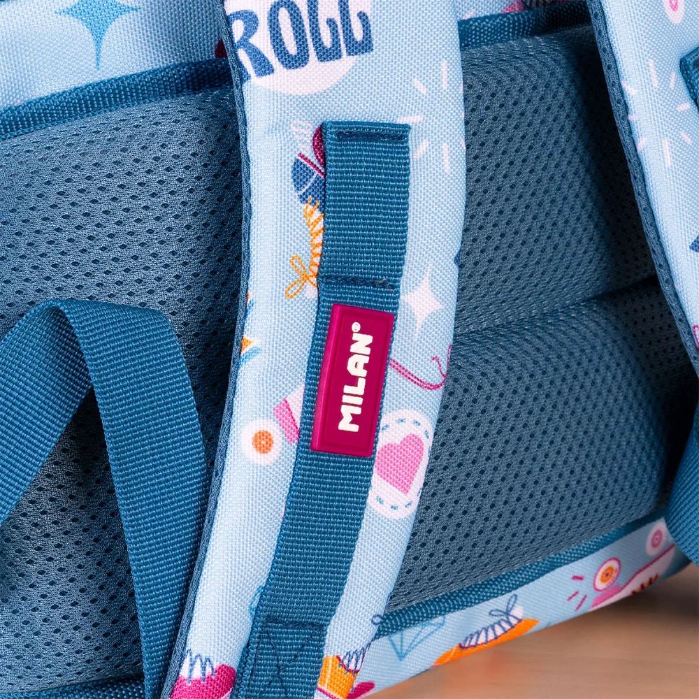 Milan Skolväska Med Hjul 4 Dragkedjor 2 Special Series 25l, Multicolor