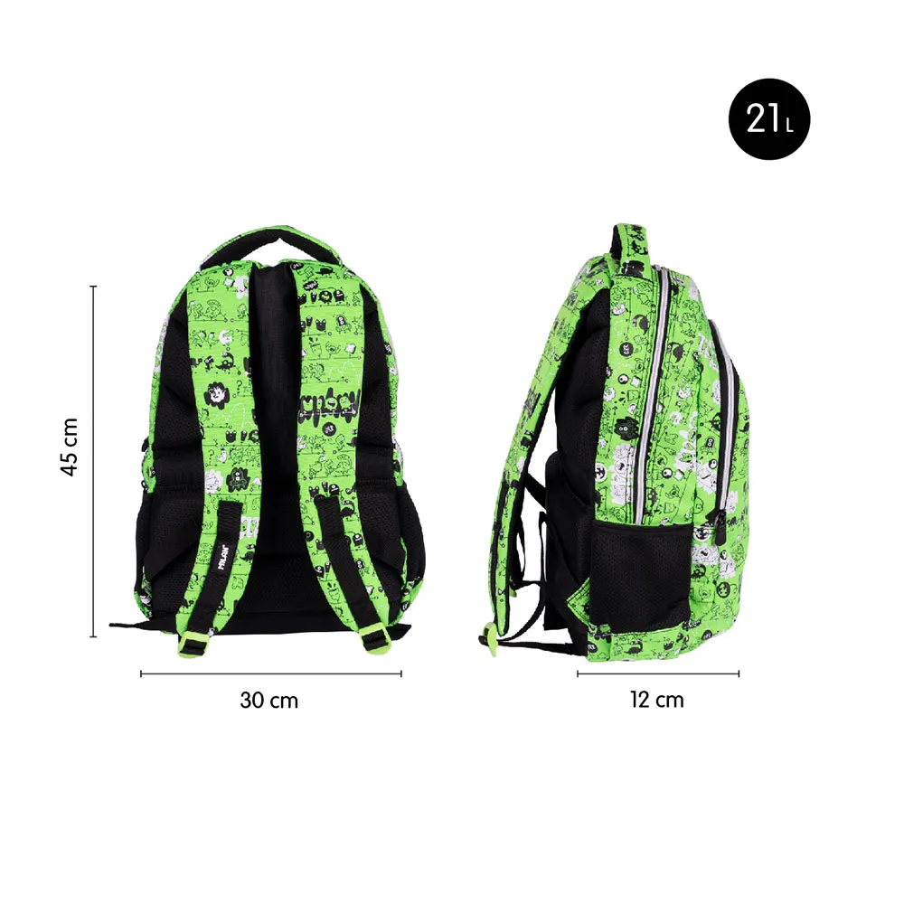 Milan Skolväska Tandem 2 Special Series Med 2 Fack 21l, Multicolor