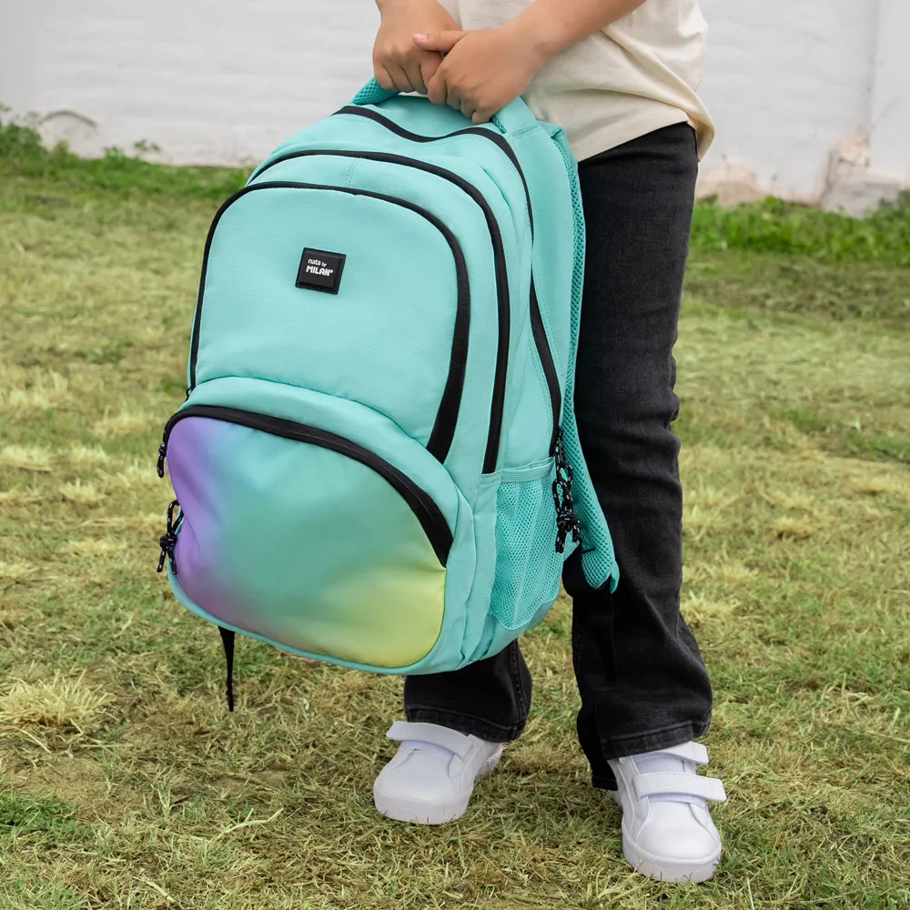 Milan Sunset 4 Zip School 25l Ryggsäck, Green Milan Sunset 4 Zip School 25l Ryggsäck, Green