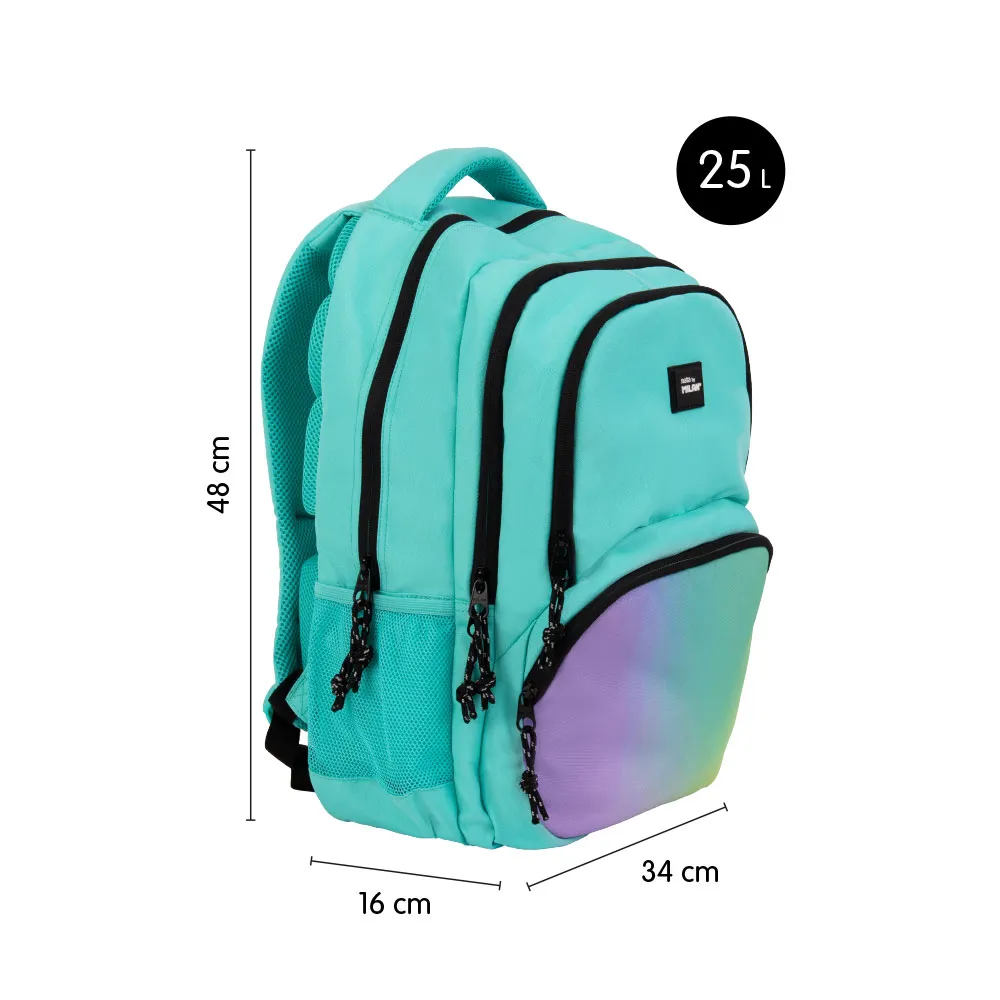 Milan Sunset 4 Zip School 25l Ryggsäck, Green Milan Sunset 4 Zip School 25l Ryggsäck, Green