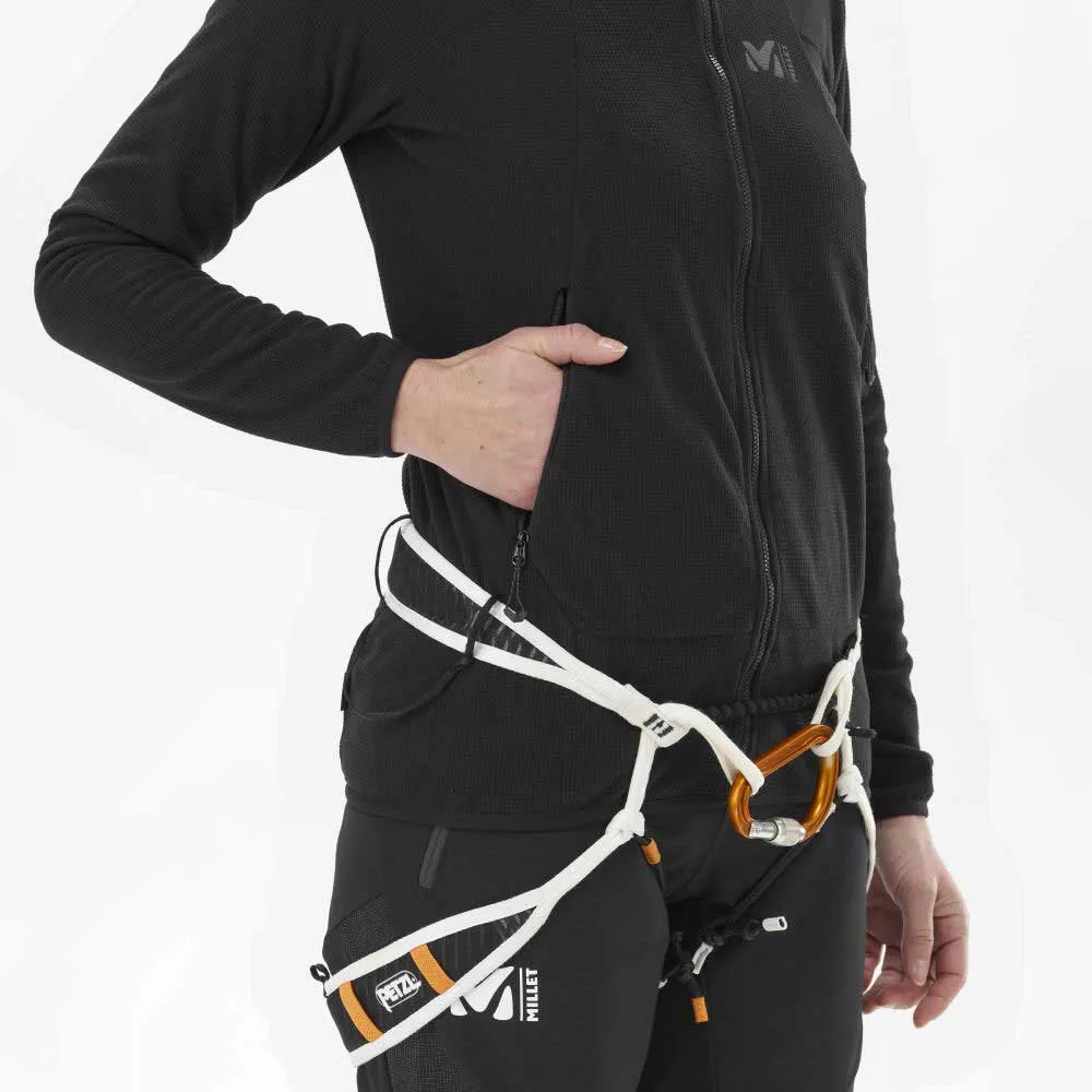 Millet Lightgrid Fleecejacka Med Dragkedja, Black / noir Millet Lightgrid Fleecejacka Med Dragkedja, Black / noir