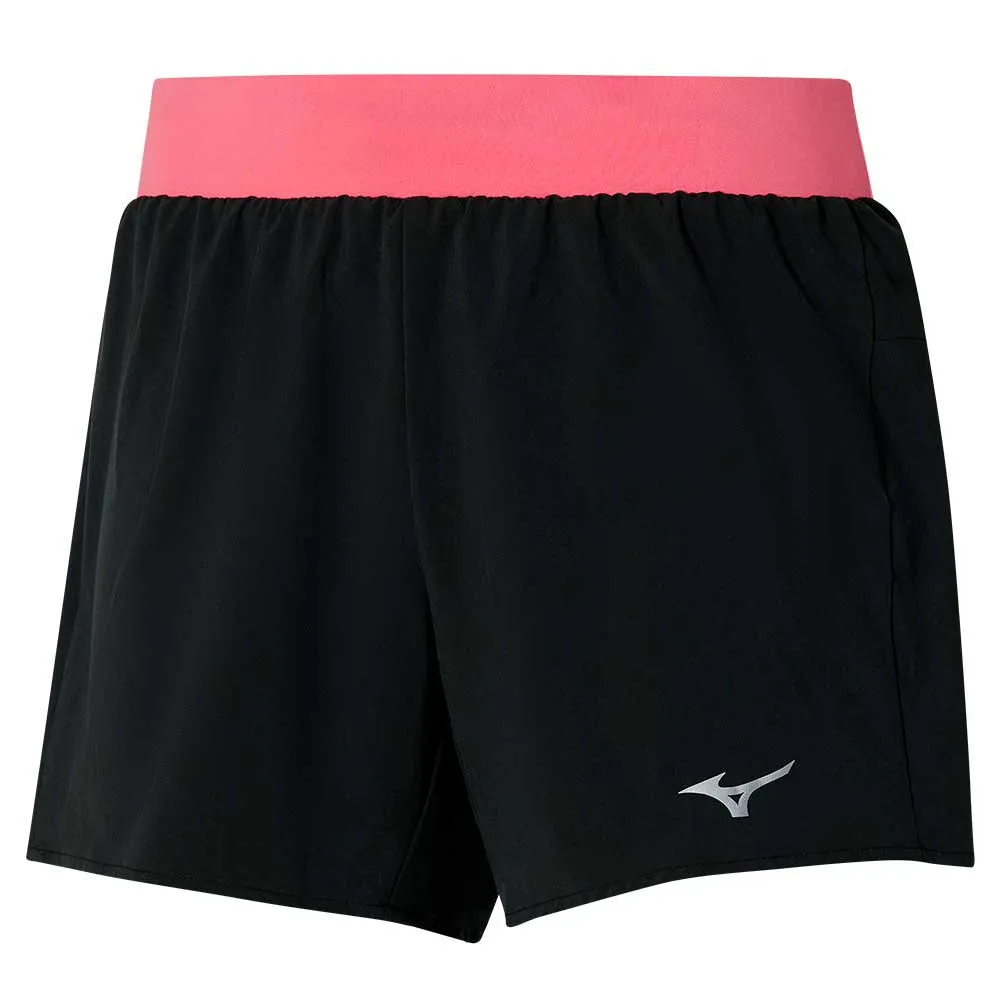 Mizuno Alpha 4.5´´ Shorts female, Black / s coral