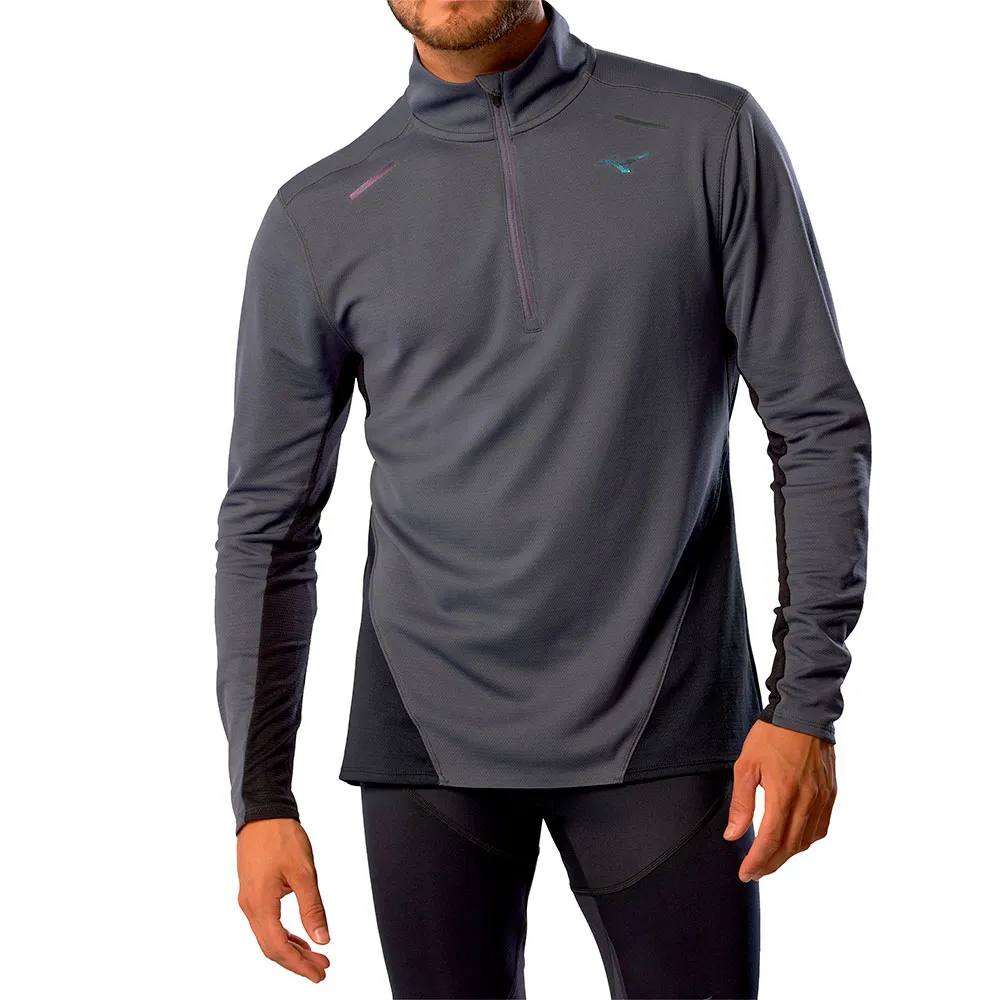 Mizuno Tech Thermal Charge Halv Dragkedja Långärmad T-shirt male Mizuno Tech Thermal Charge Halv Dragkedja Långärmad T-shirt male