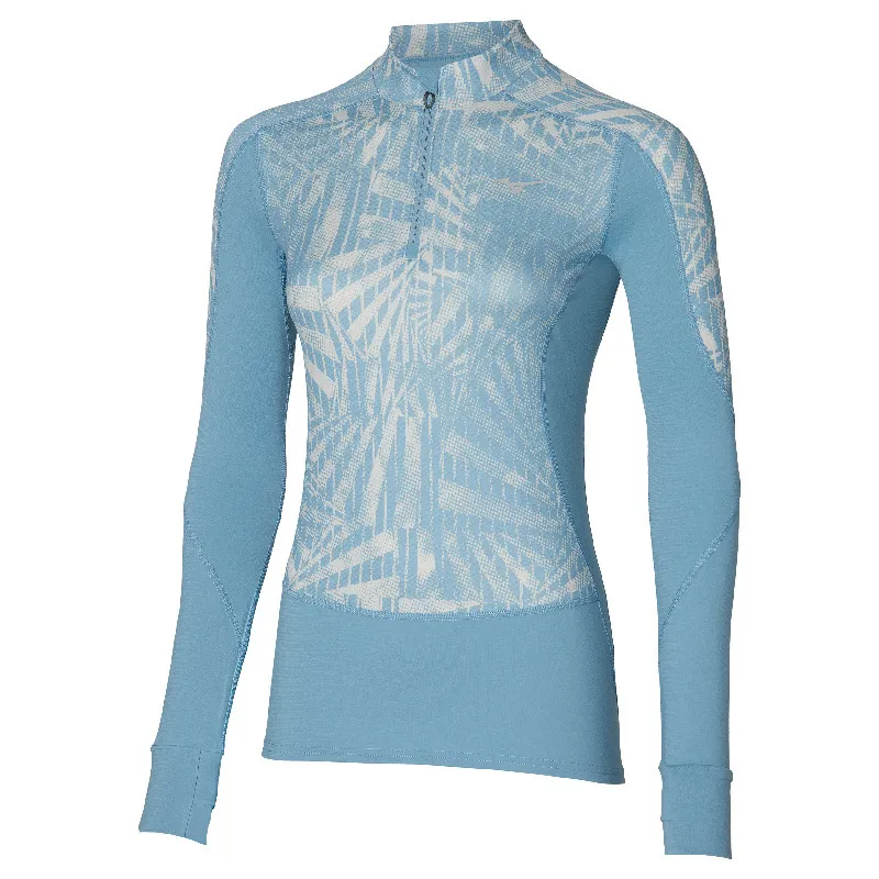 Mizuno Virtual G4 Halv Dragkedja Långärmad T-shirt female, Glacier lake Mizuno Virtual G4 Halv Dragkedja Långärmad T-shirt female, Glacier lake