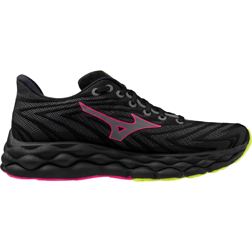 Mizuno Wave Sky 8 Unisex Löparskor male, Black / silver / pink tetra