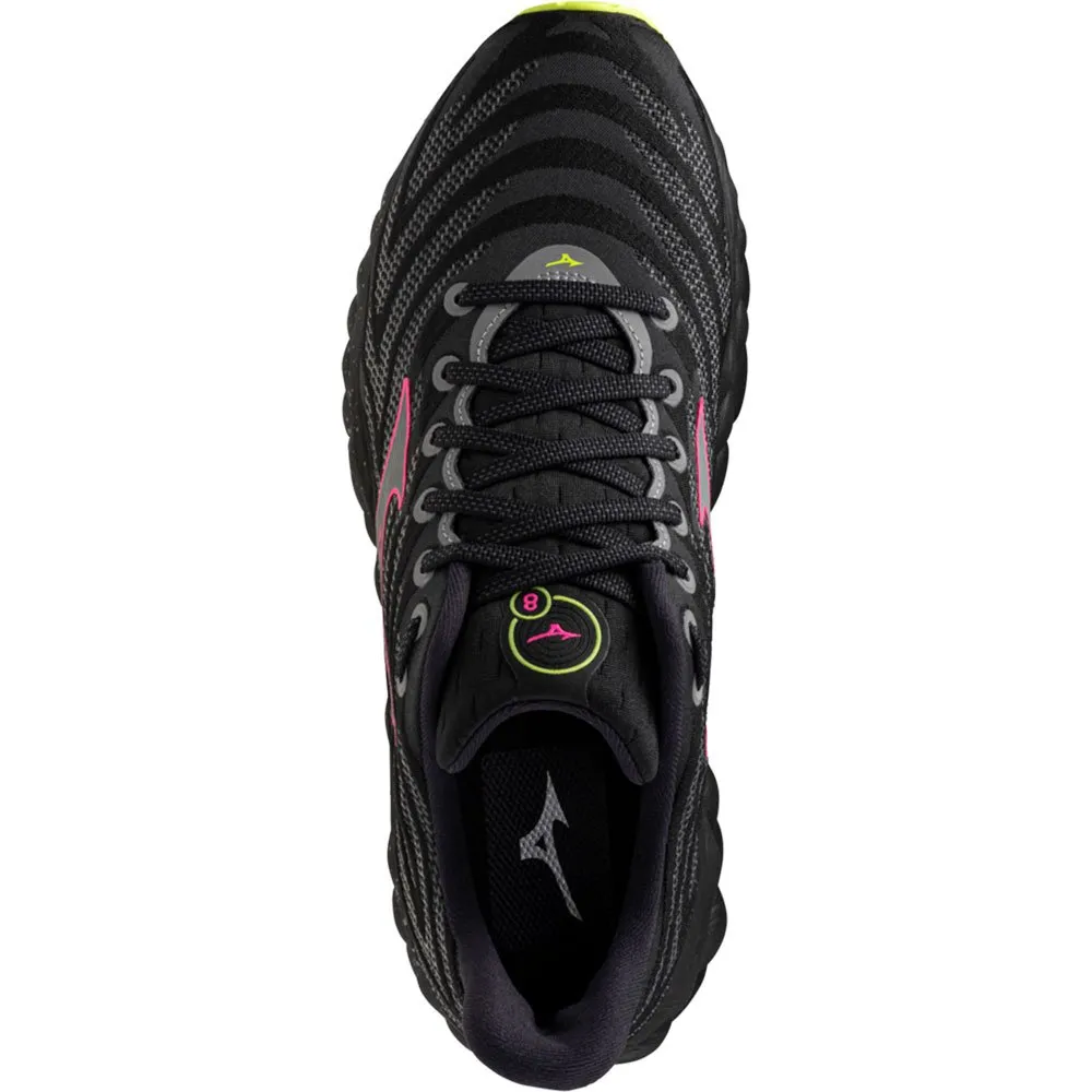 Mizuno Wave Sky 8 Unisex Löparskor male, Black / silver / pink tetra