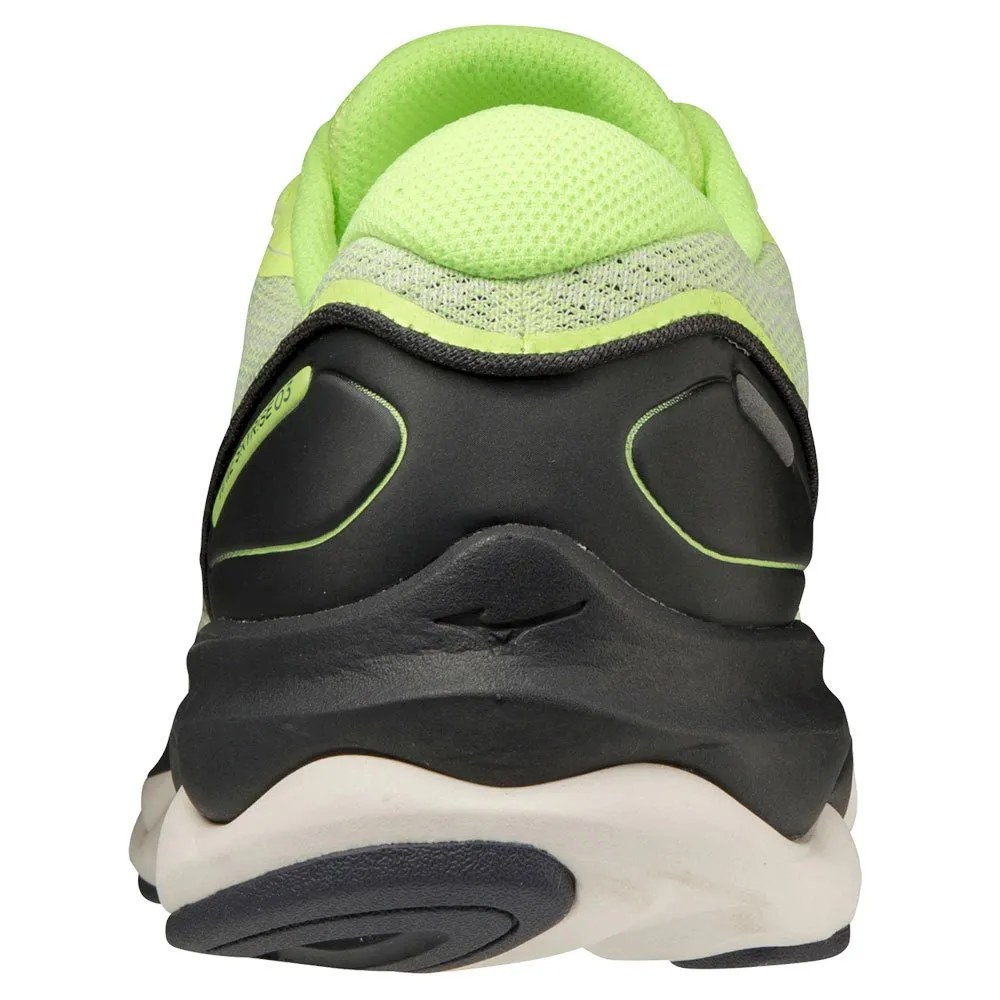 Mizuno Wave Skyrise 3 Löparskor male, Neo lime / ebony / snow white