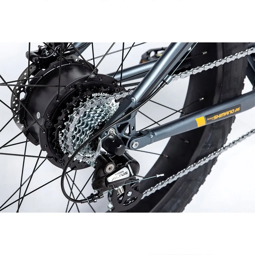 Momabikes Fatbike Pro 26´´ Elcykel Mtb, Grey / black, One Size, 624Wh