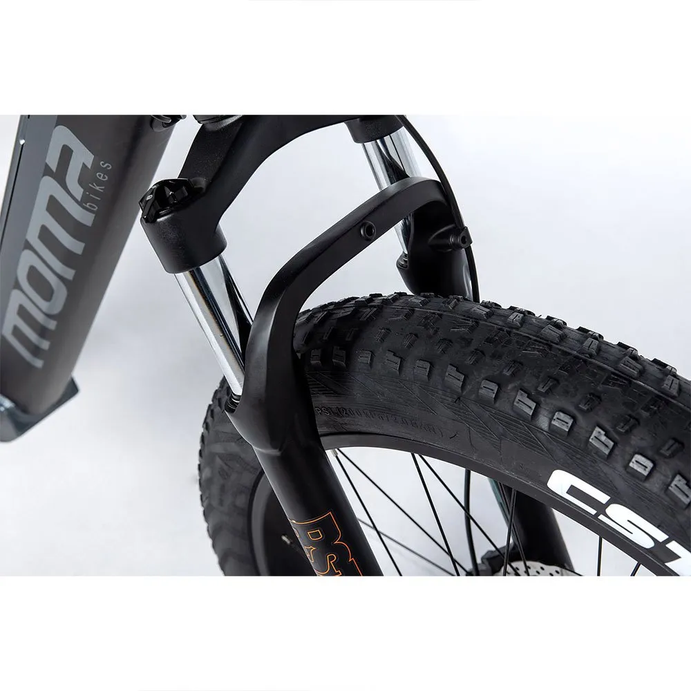 Momabikes Fatbike Pro 26´´ Elcykel Mtb, Grey / black, One Size, 624Wh