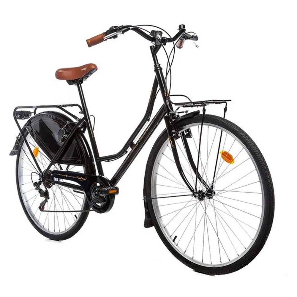 Momabikes Holanda 28´´ Tz-500 Cykel, Black / yellow, One Size