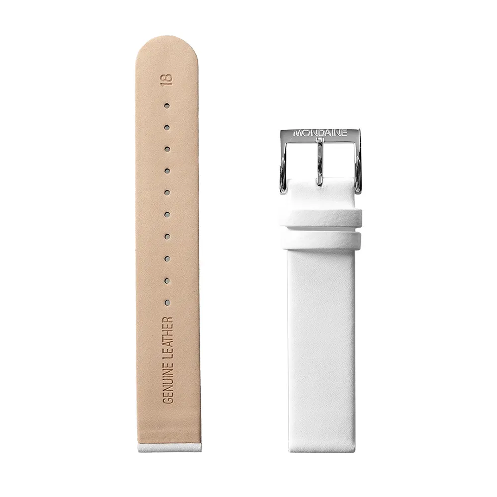 Mondaine Genuine 18 Mm Rem, White