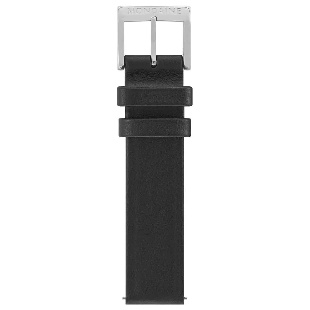 Mondaine Genuine Leather Snabbkopplingsrem, Black