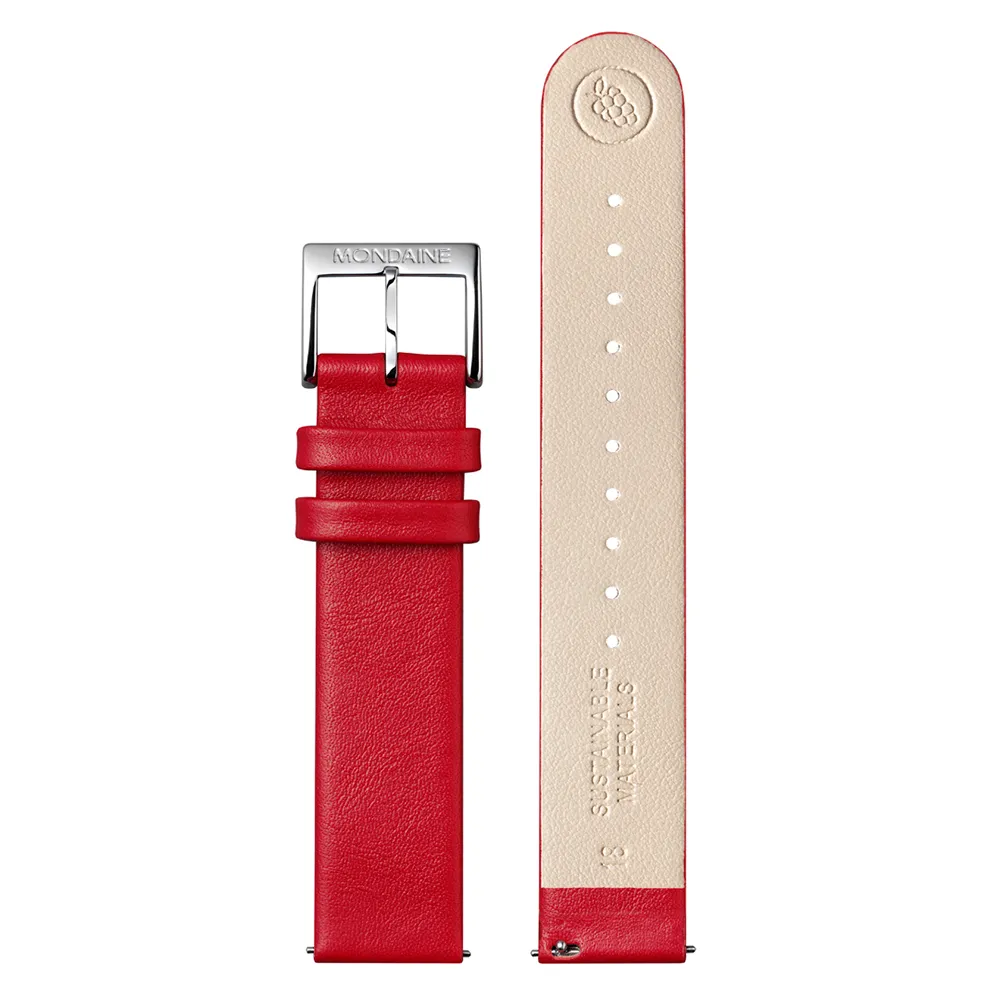 Mondaine Vegan Grape 18 Mm Rem, Red