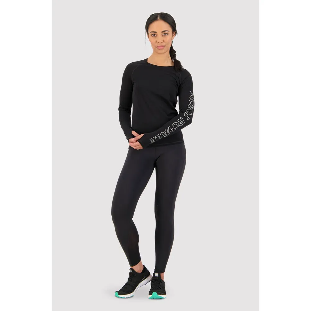 Mons Royale Bella Tech T-shirt Med Lång ärm, Black, M