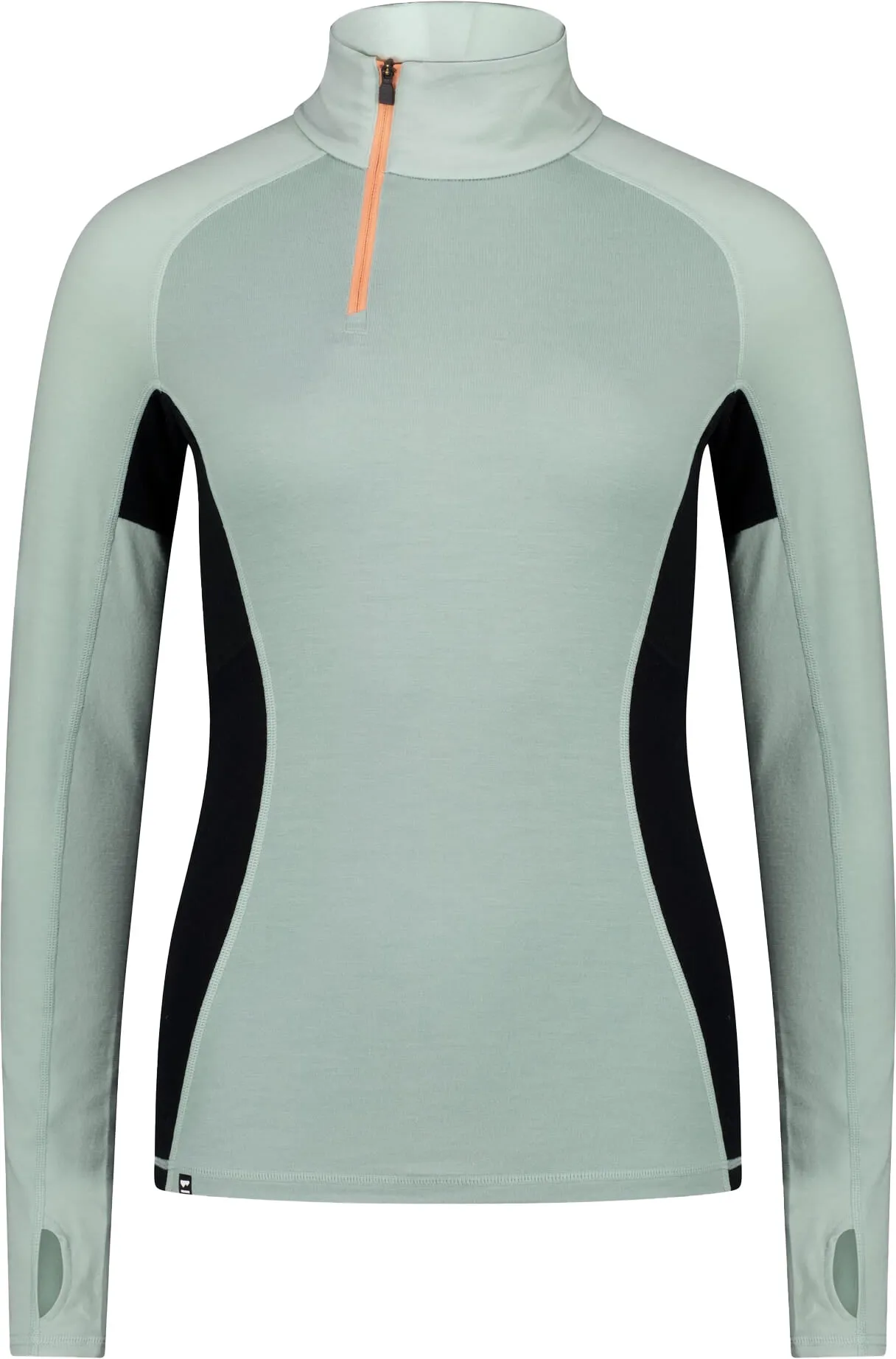 Mons Royale Women's Olympus Half Zip, Glacier/Dew/Black