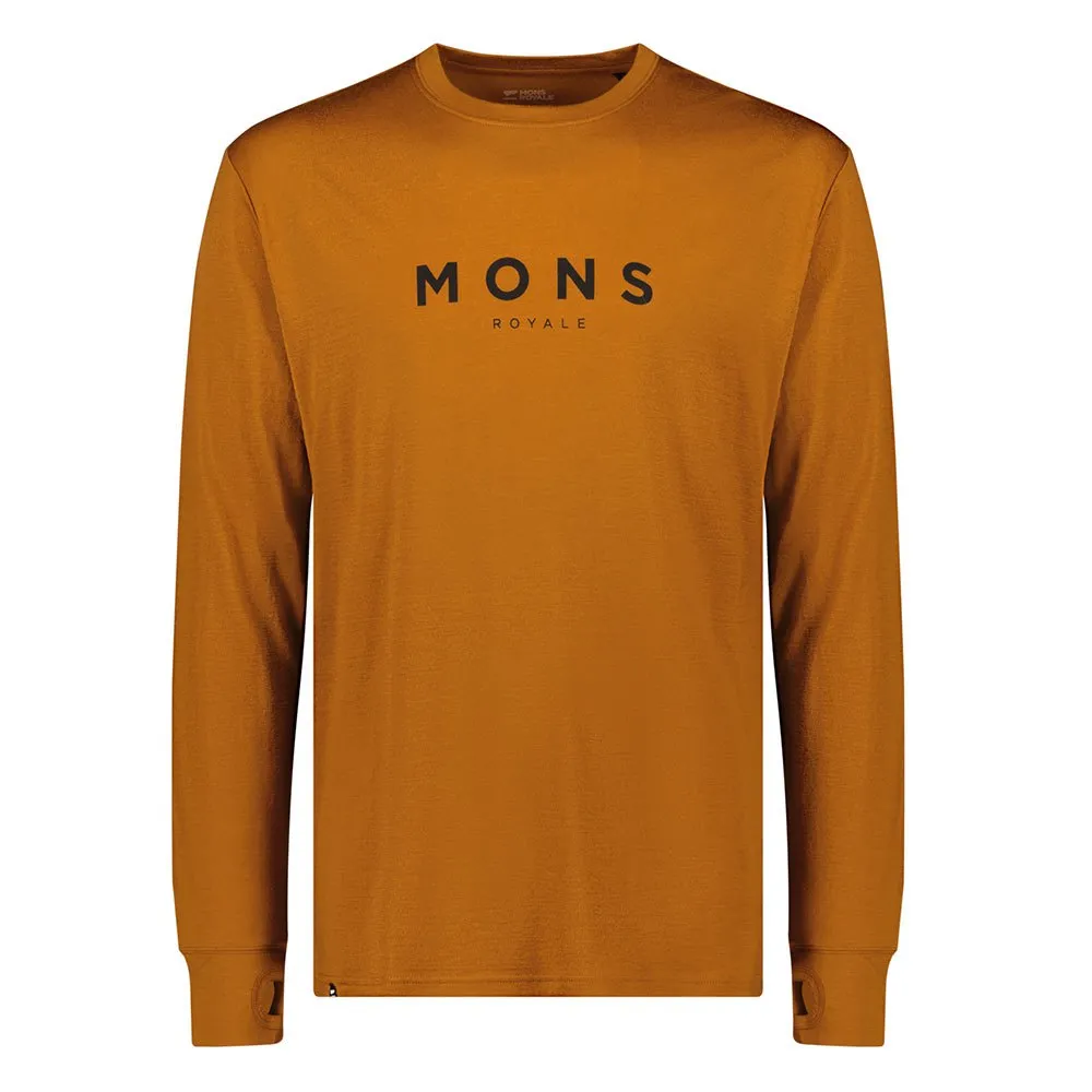 Mons Royale Yotei Classic T-shirt Med Lång ärm, Copper, L Mons Royale Yotei Classic T-shirt Med Lång ärm, Copper, L