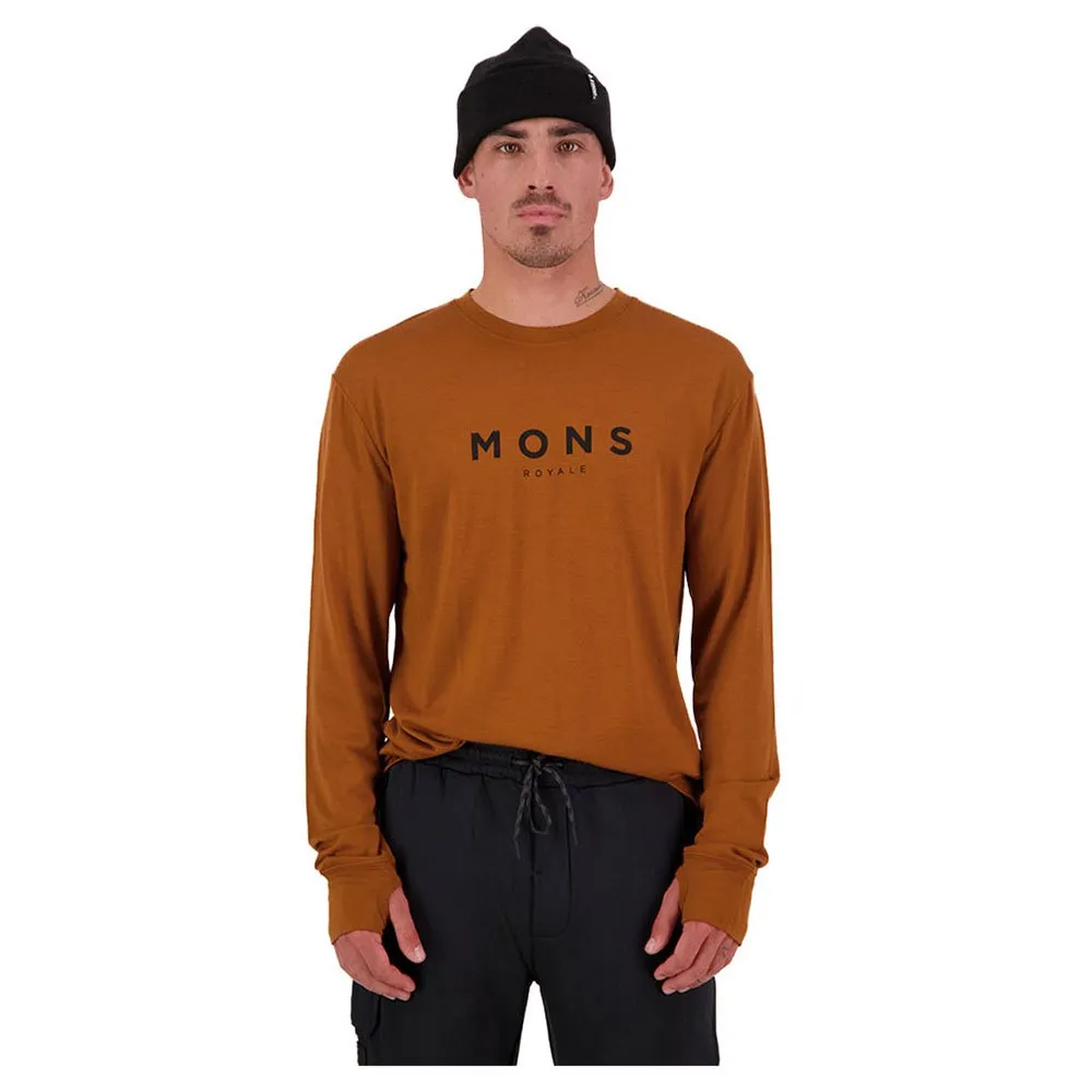 Mons Royale Yotei Classic T-shirt Med Lång ärm, Copper, L Mons Royale Yotei Classic T-shirt Med Lång ärm, Copper, L