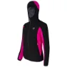 Montura Premium Wind Fleecejacka Med Huva, Black / intense violet