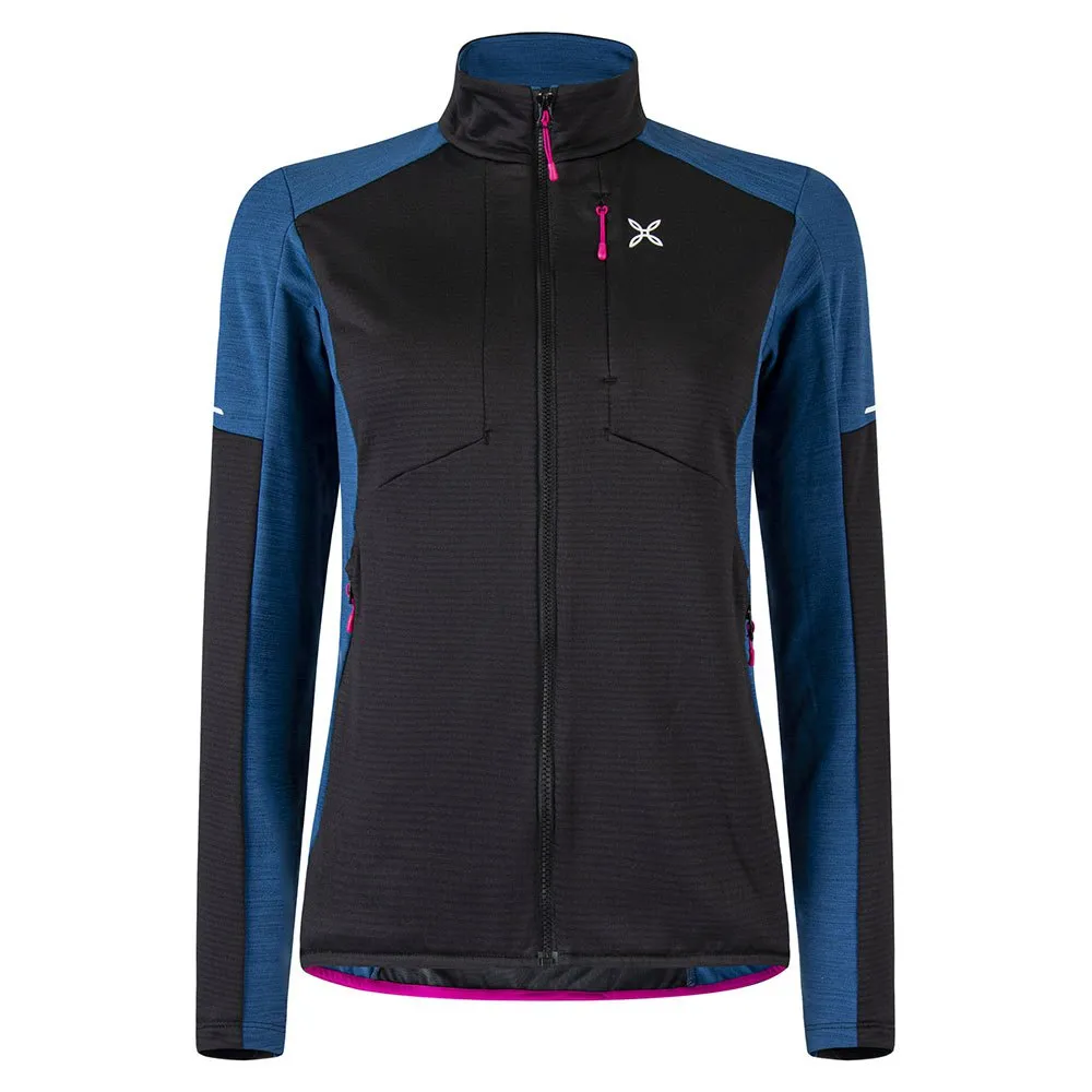 Montura Rock Rose Maglia Fleecejacka Med Dragkedja, Black / deep blue