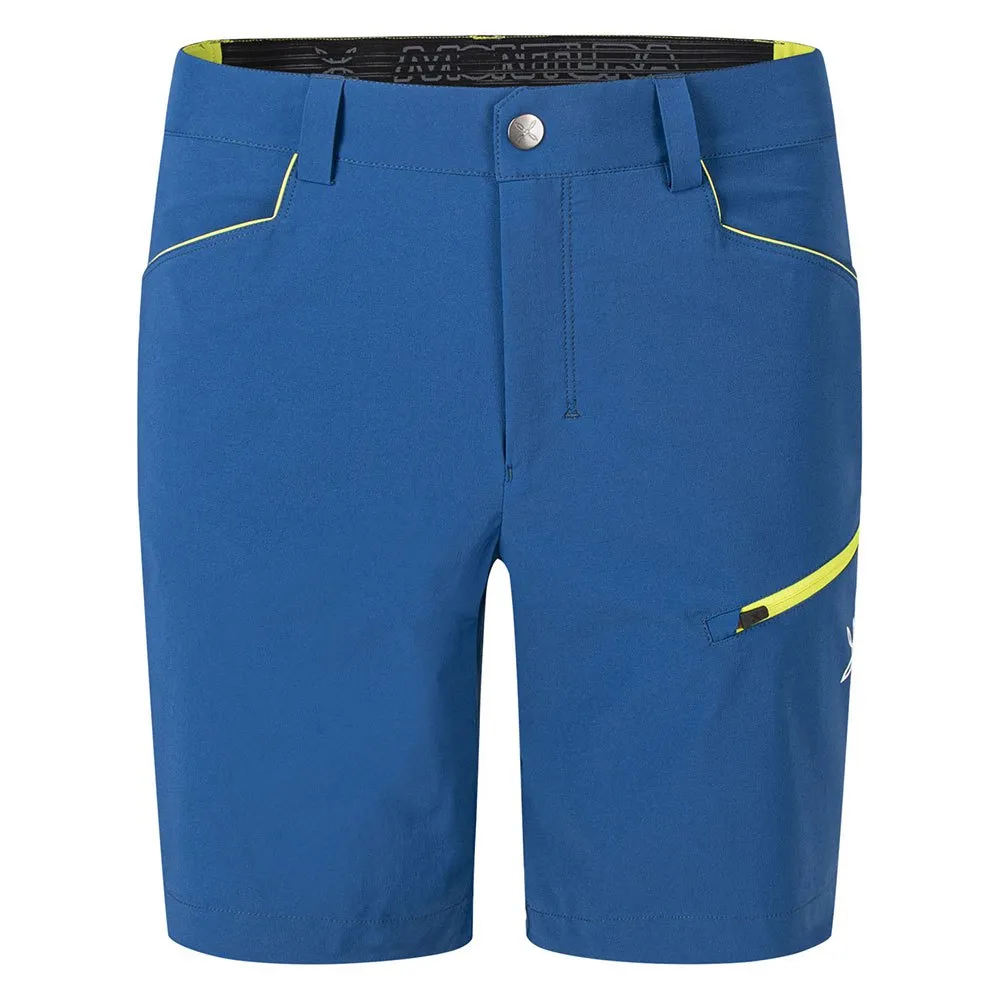 Montura Stretch Walk Shorts, Deep blue / green lime