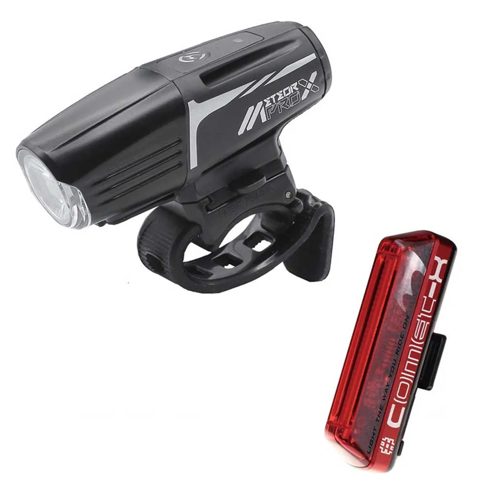 Moon Meteor-x Auto Pro / Comet-x Cykellampset, Black, 600 Lumens