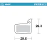 Moto-master 731746 Sram Sintradbromsbelägg, Grey, One Size