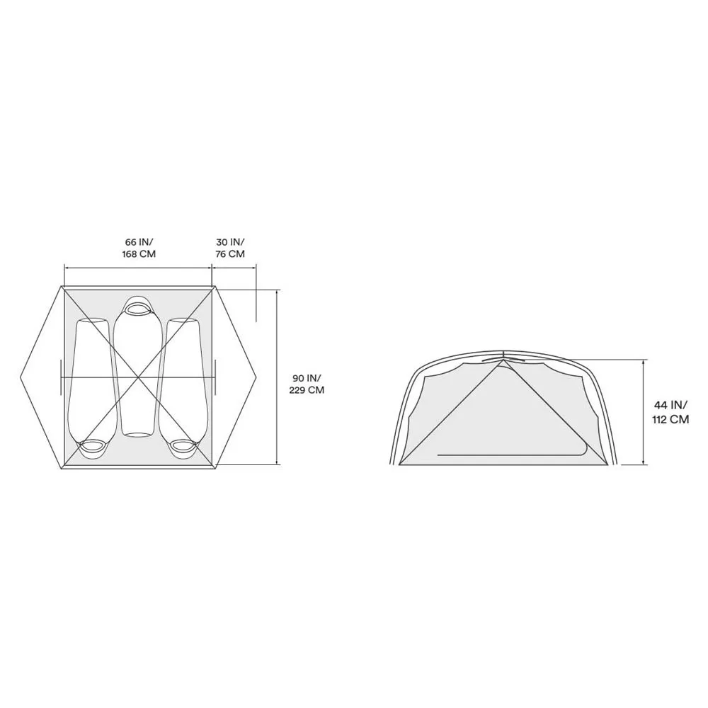 Mountain Hardwear Aspect 3p Tält, Grey ice, 3 Platser