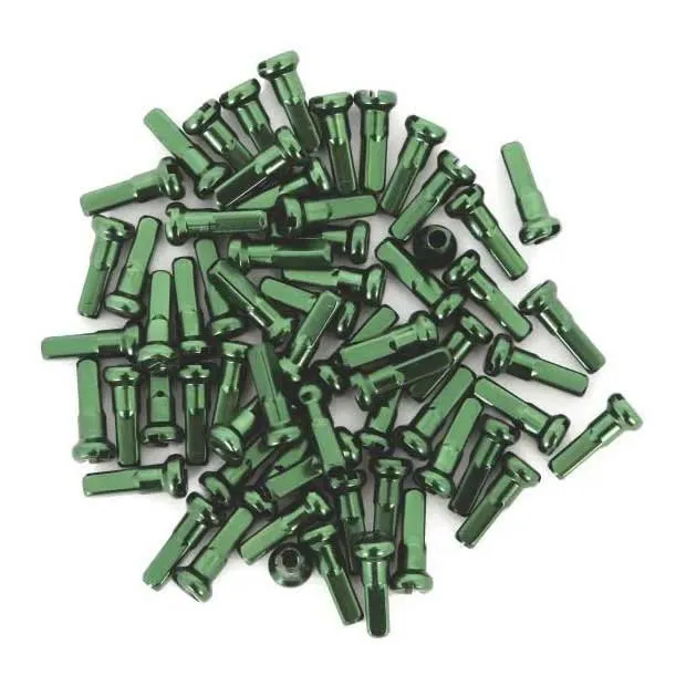 MSC BIKES 14 Mm Nipplar 100 Enheter, Green, One Size
