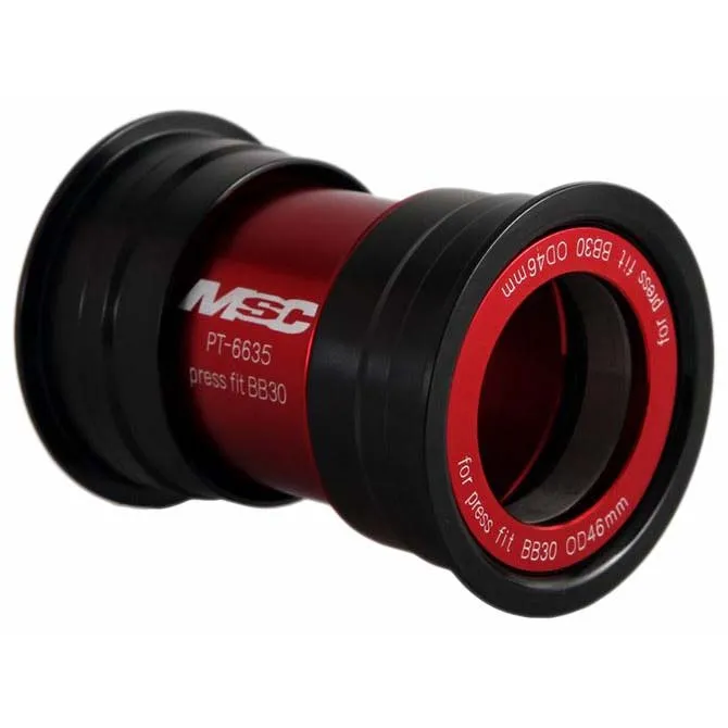 MSC BIKES Bb30 Press Fit Vevlagerskoppar, Red, 68mm