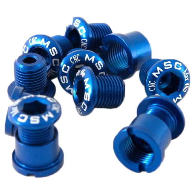 MSC BIKES Chainring Bolts Kit Alu7075t6 Vevparti Skruvsats 12 Enheter, Blue, M8 x 8 / 8.5mm MSC BIKES Chainring Bolts Kit Alu7075t6 Vevparti Skruvsats 12 Enheter, Blue, M8 x 8 / 8.5mm