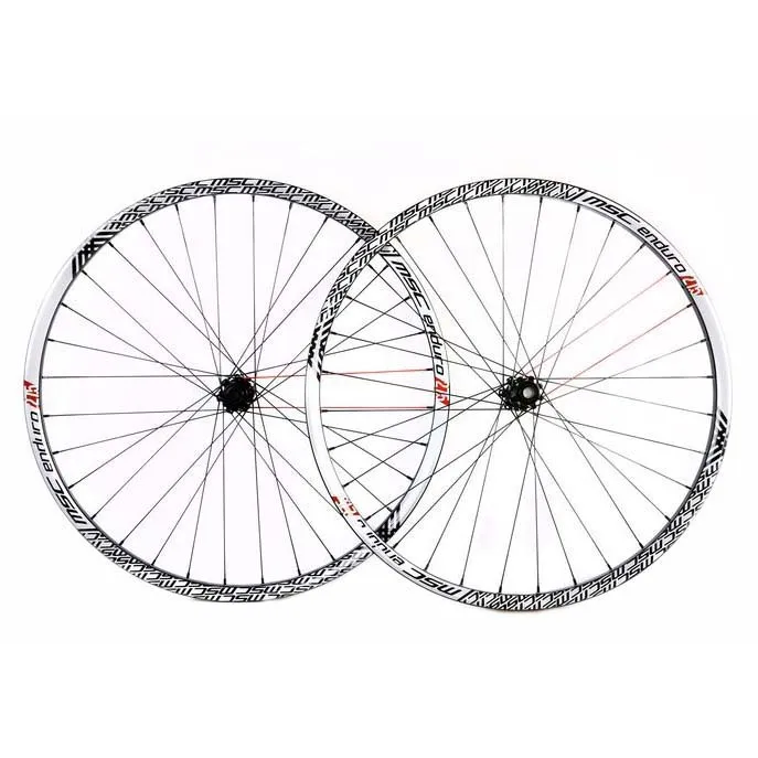 MSC BIKES Enduro Aluminium 27.5´´ Disc Mtb-hjulset, White / black, 15 x 100 / 12 x 135mm, Shimano/Sram HG MSC BIKES Enduro Aluminium 27.5´´ Disc Mtb-hjulset, White / black, 15 x 100 / 12 x 135mm, Shimano/Sram HG