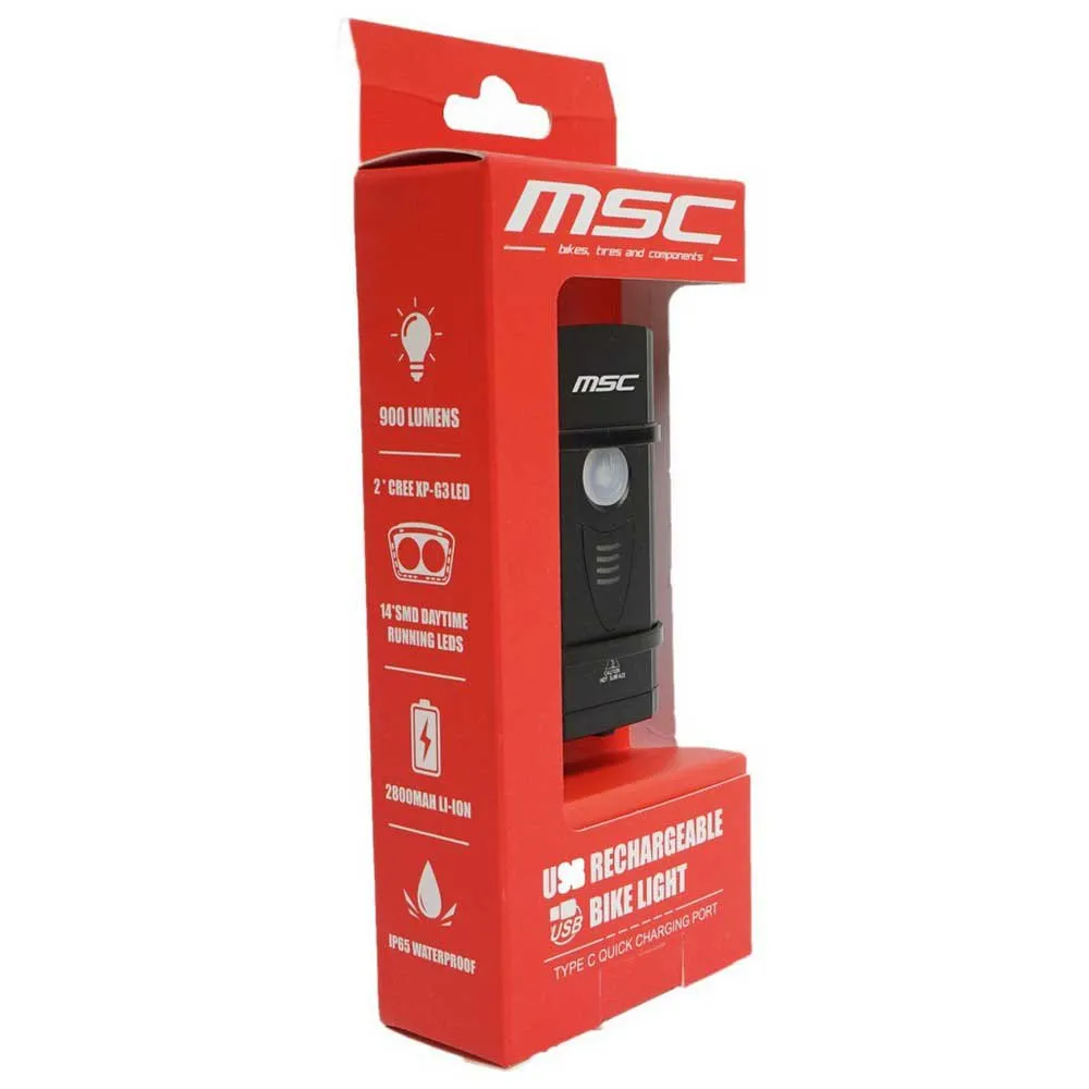 MSC BIKES Framlampa, Black, 900 Lumens MSC BIKES Framlampa, Black, 900 Lumens