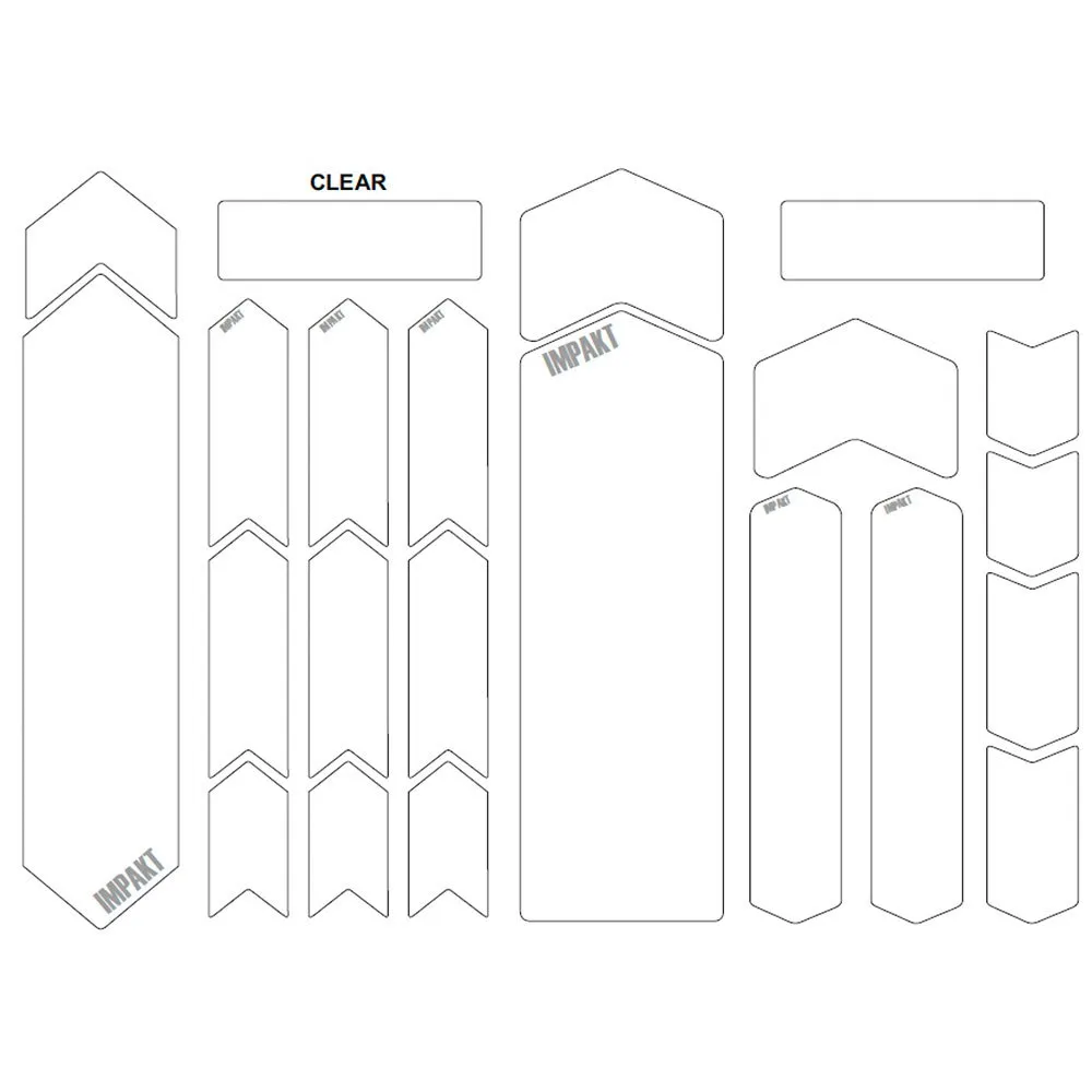 MSC BIKES Impakt 0.3 Mm E-bike Ramsskyddsklistermärken, Clear, One Size