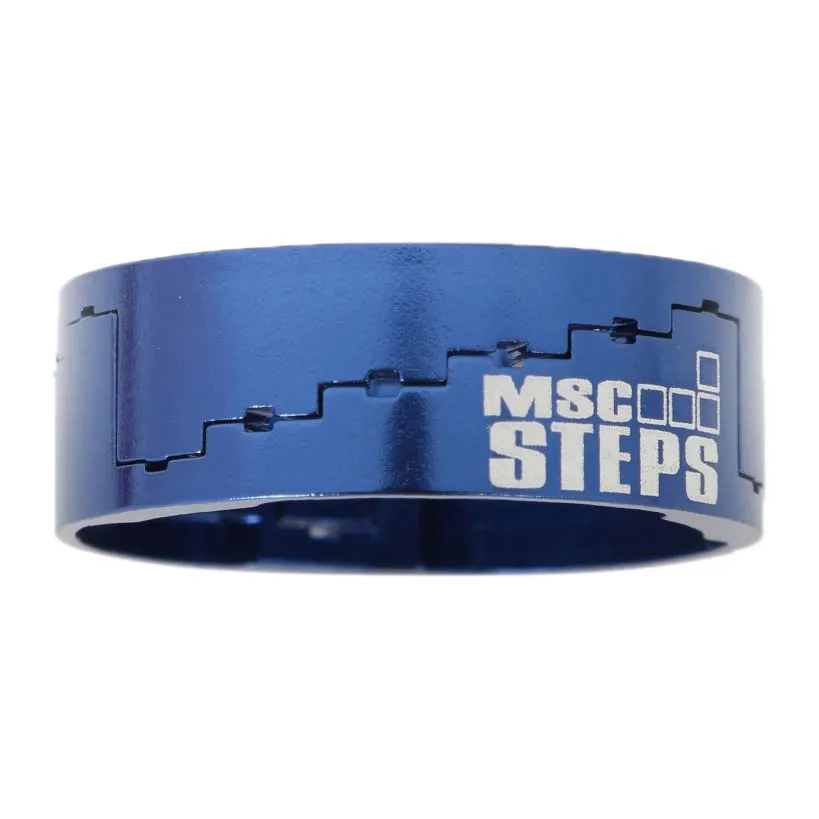 MSC BIKES Steps Aluminium Headset-distans, Blue, 12-18mm MSC BIKES Steps Aluminium Headset-distans, Blue, 12-18mm