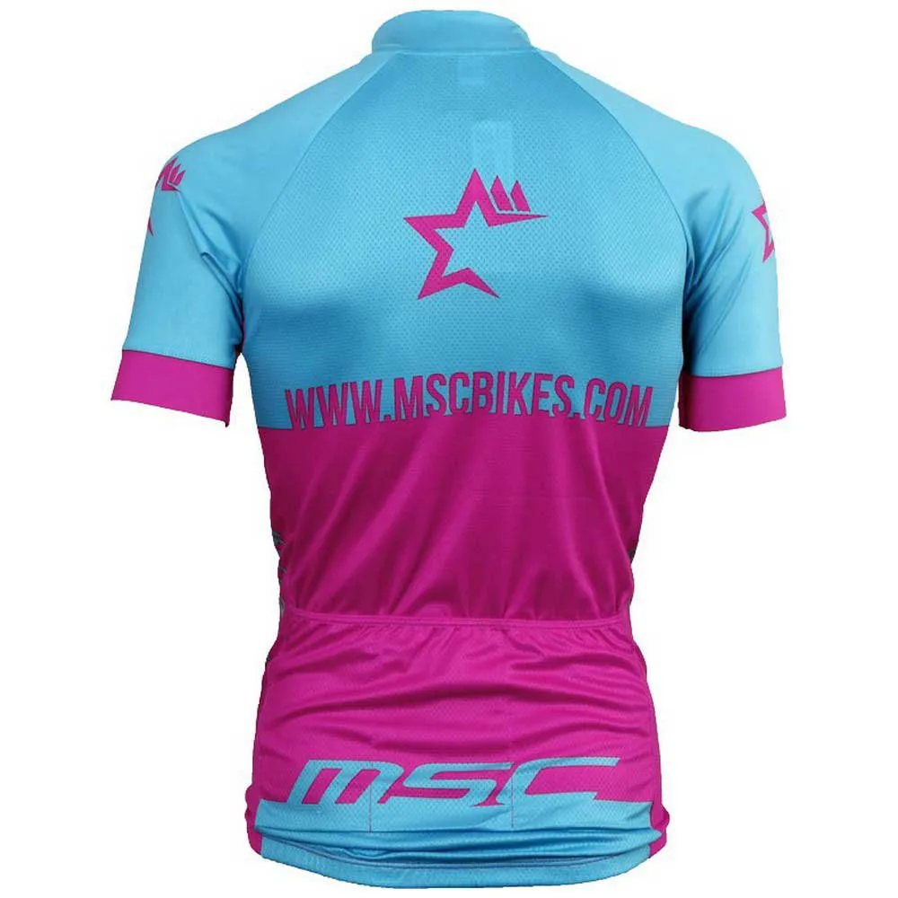 MSC BIKES Xc Korta ärmar Cykeltröja, Blue / pink, S MSC BIKES Xc Korta ärmar Cykeltröja, Blue / pink, S