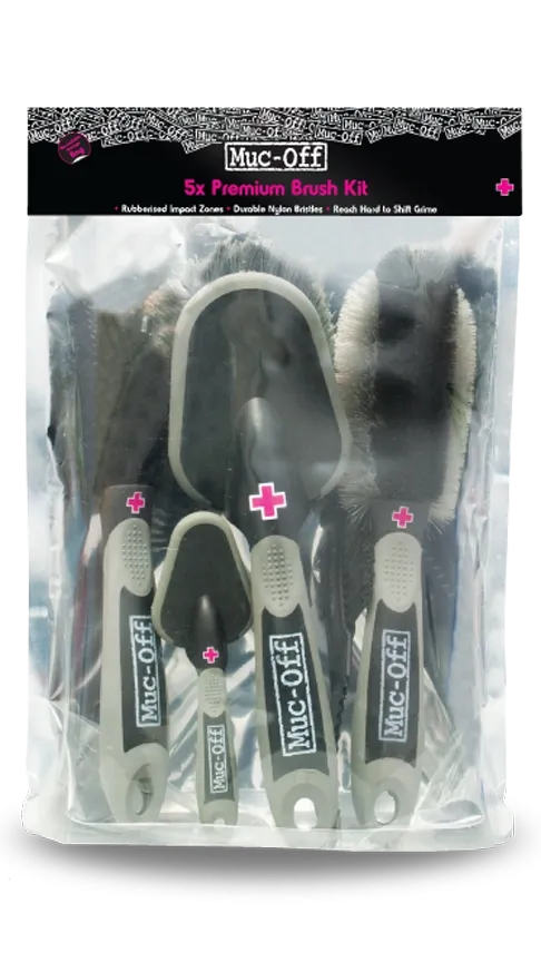 Muc-Off 5 x Borstset, Grey, One Size Muc-Off 5 x Borstset, Grey, One Size