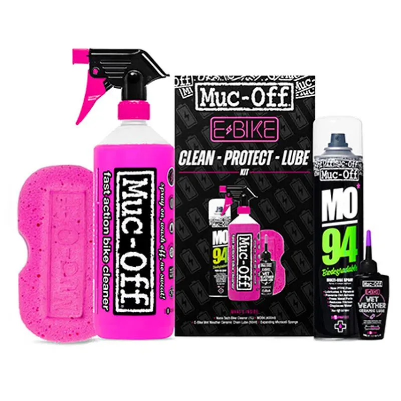 Muc-Off Cleaning/Protection/Lubricant Kit For EBike, Black / pink, One Size Muc-Off Cleaning/Protection/Lubricant Kit For EBike, Black / pink, One Size
