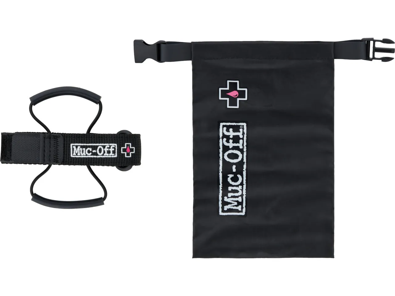 Muc-Off Utility Frame Strap & Waterproof Cargo Bag Bundle, Black / white / purpule, One Size