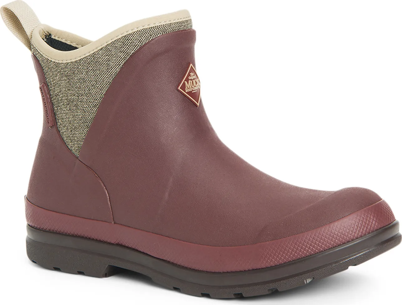 Muck Boot Women's Originals Ankel Boots, Raisin herringbone print