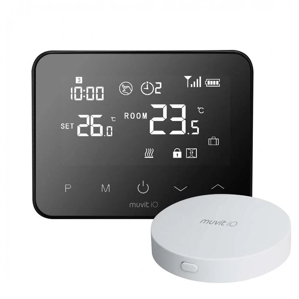 Muvit IO Miosth001 Smart Termostat, Black, One Size