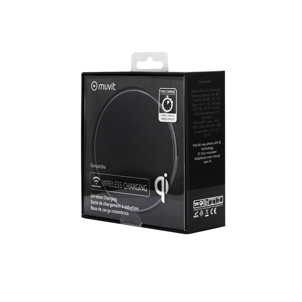Muvit Qi Wireless Desktop 5/7.5/10/15w Laddare, Mirror / silver, One Size Muvit Qi Wireless Desktop 5/7.5/10/15w Laddare, Mirror / silver, One Size