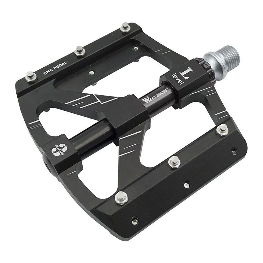 MVtek Flat Alloy Cykelpedaler, Black, One Size