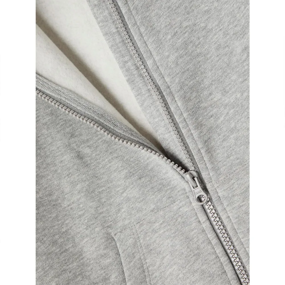 Name It Lena Card Sweatshirt Med Dragkedja, Grey melange, 7-8Y