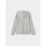 Name It Lena Card Sweatshirt Med Dragkedja, Grey melange, 7-8Y