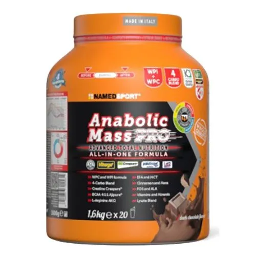 NAMEDSPORT Anabol Massa Pro Mörk Choklad 1.6kg 1.6kg, Orange, One Size