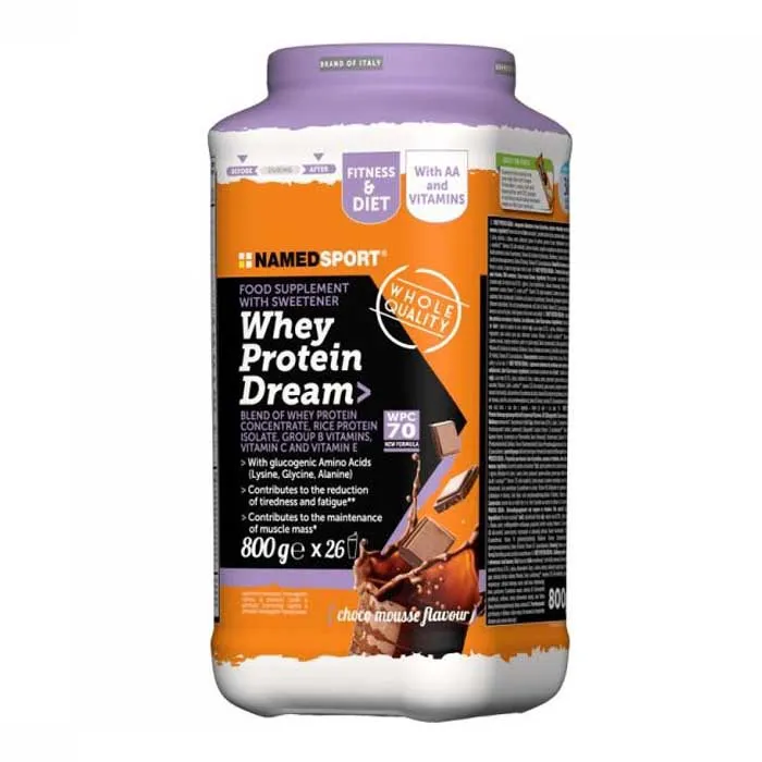 NAMEDSPORT Dream Vassleproteinisolat Chokladmousse 800g, Multicolor, One Size