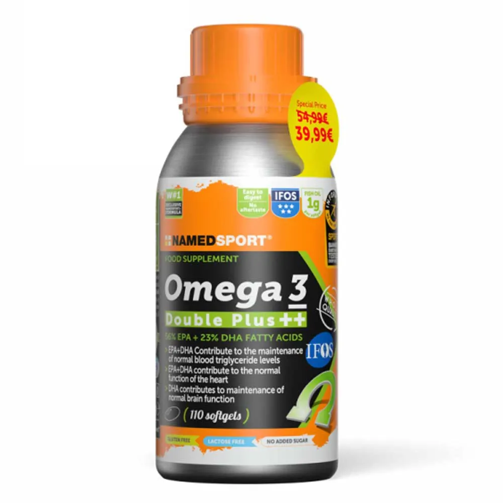 NAMEDSPORT Omega 3 Double Plus Tillskott 110 Enheter, Orange, One Size