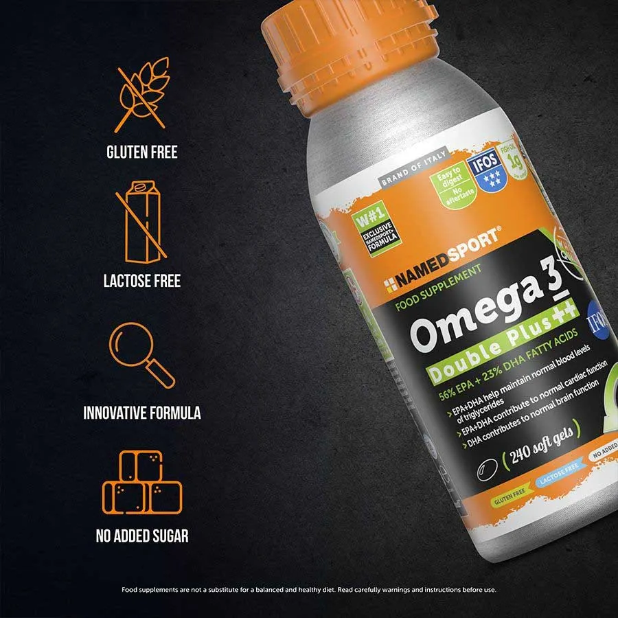 NAMEDSPORT Omega 3 ++ Låda Med Energigeler Neutral Smak 240 Enheter, Multicolor, One Size